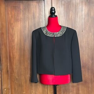 Vintage Black Cropped Jacket w/Bronze Hardware LXL